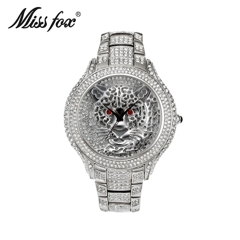 Часы MISSFOX Miss Fox женские модные для вечеринок под платье тигра кварцевые часы
