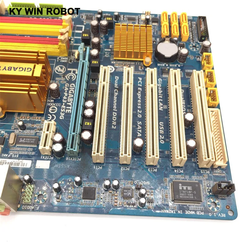 Оригинальная б/у настольная материнская плата разъем LGA 775 DDR2 ATX для Gigabyte P43 775|atx