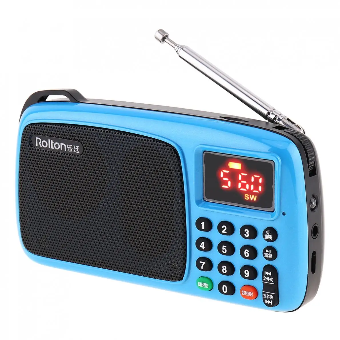 Портативный мини fm-радио Rolton, dab радио, портативный am FM radyo музыкальный плеер, динамик, TF карта, USB для телефона, светодиодный дисплей