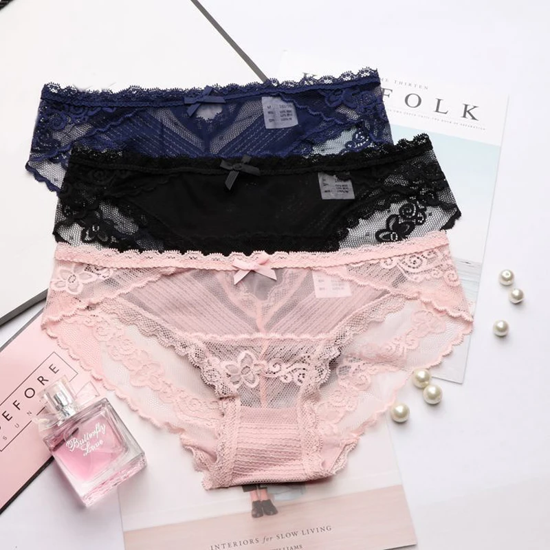 SP & CITY Модные прозрачные трусики сексуальные женские кружевные с бантом милое