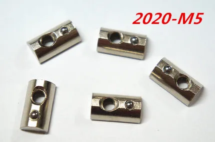

50pcs/lot M5 T Spring Nut Half Round Elasticity Spring Nut Block for 2020 Serie Aluminium Profile