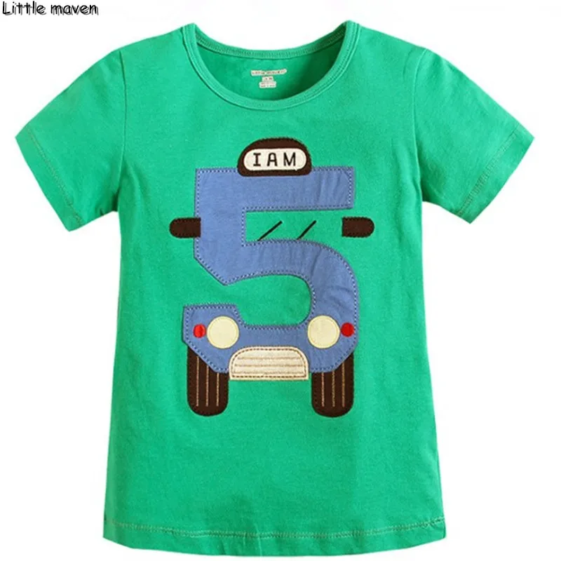 Little maven/детская брендовая летняя одежда для маленьких мальчиков футболка