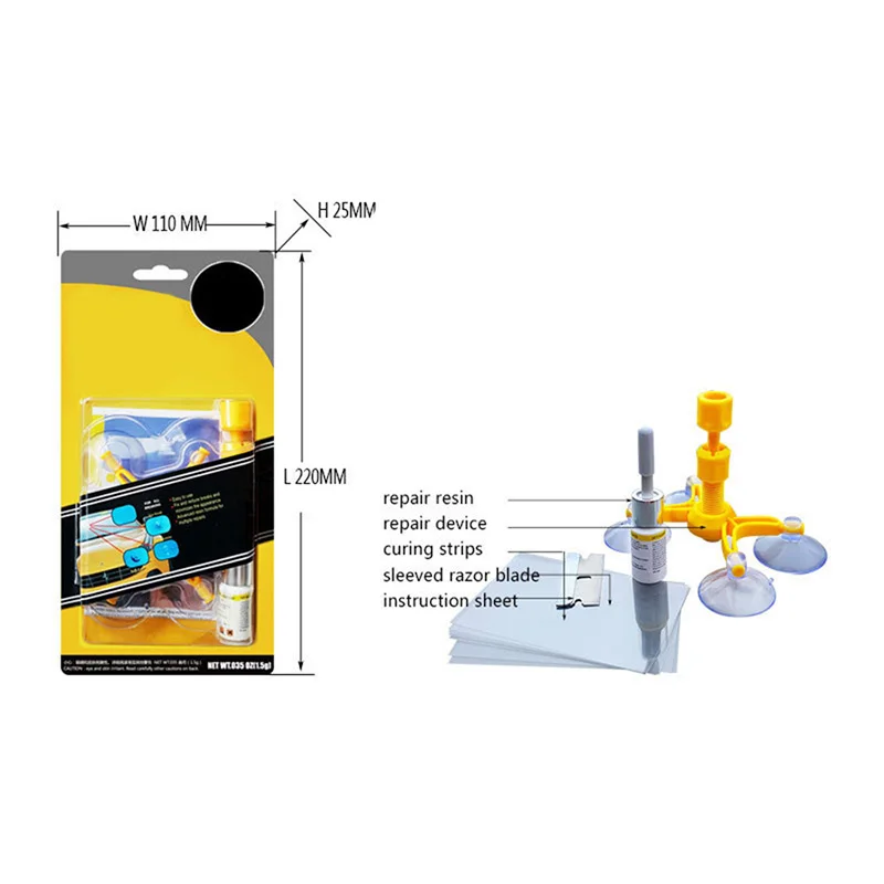 Лобовое стекло Ремонт Наборы DIY окна автомобиля Инструменты для ремонта Стекло с