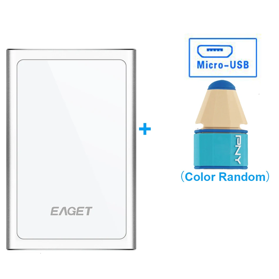 2 ТБ Eaget G90 500 Гб 1 ТБ USB 3,0 Металлический внешних жестких дисков шифрование Портативный HDD 2," externo диско жесткий диск для портативных ПК - Цвет: Silver n Micro