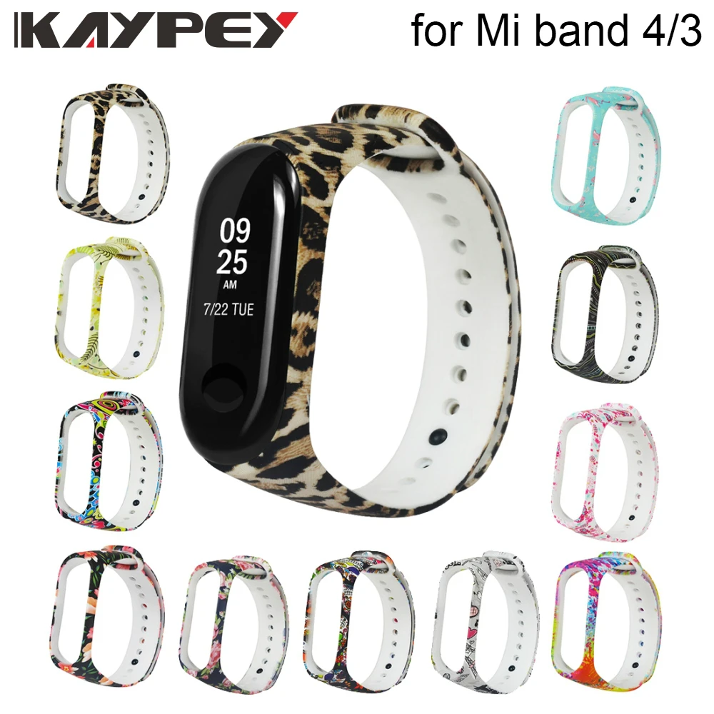 Цветной силиконовый ремешок для Xiaomi Mi Band 4 спортивный браслет 3 без