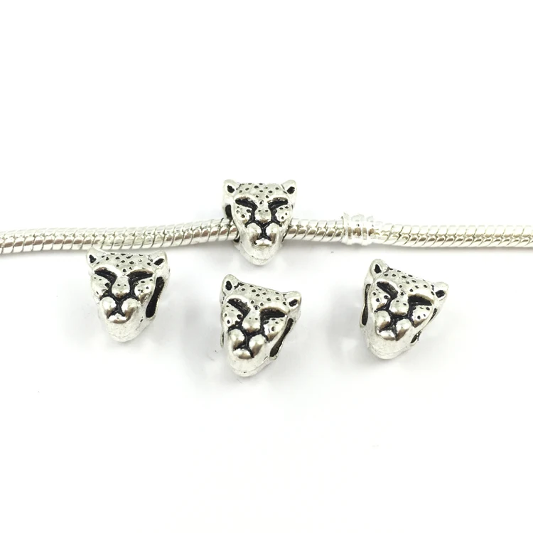 Европейские Бусины с изображением головы леопарда кота черепахи подходят для