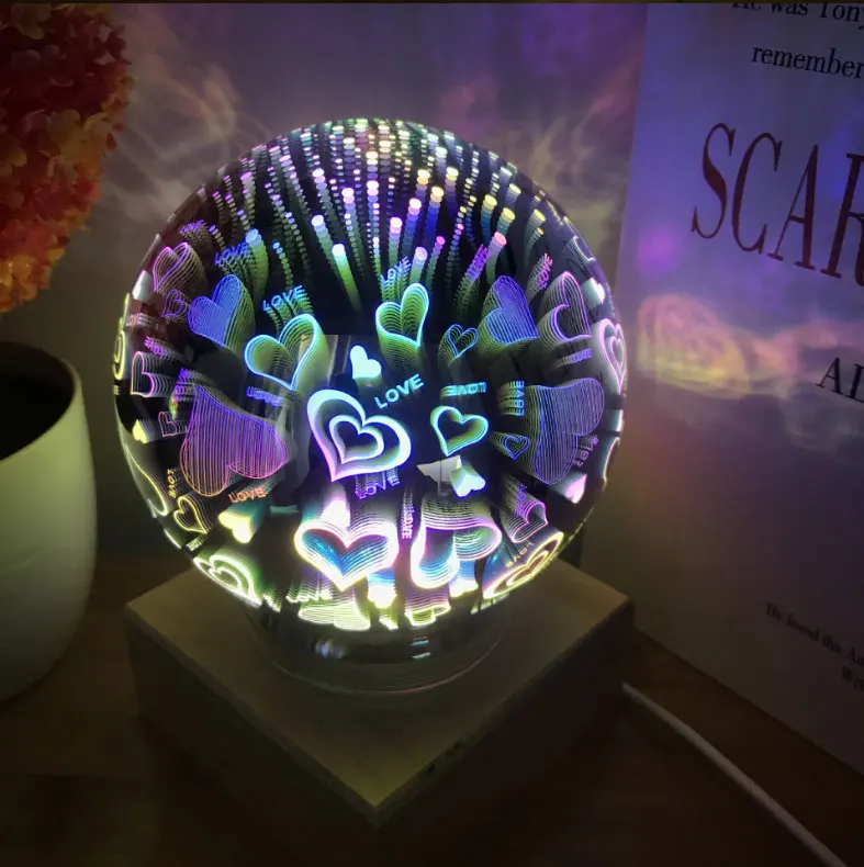 Волшебный шар, цветной стеклянный шар, лампа, 3d, звездное небо, ночник, светильник USB, для детей, для спальни, украшение, рождественский светильник, подарки