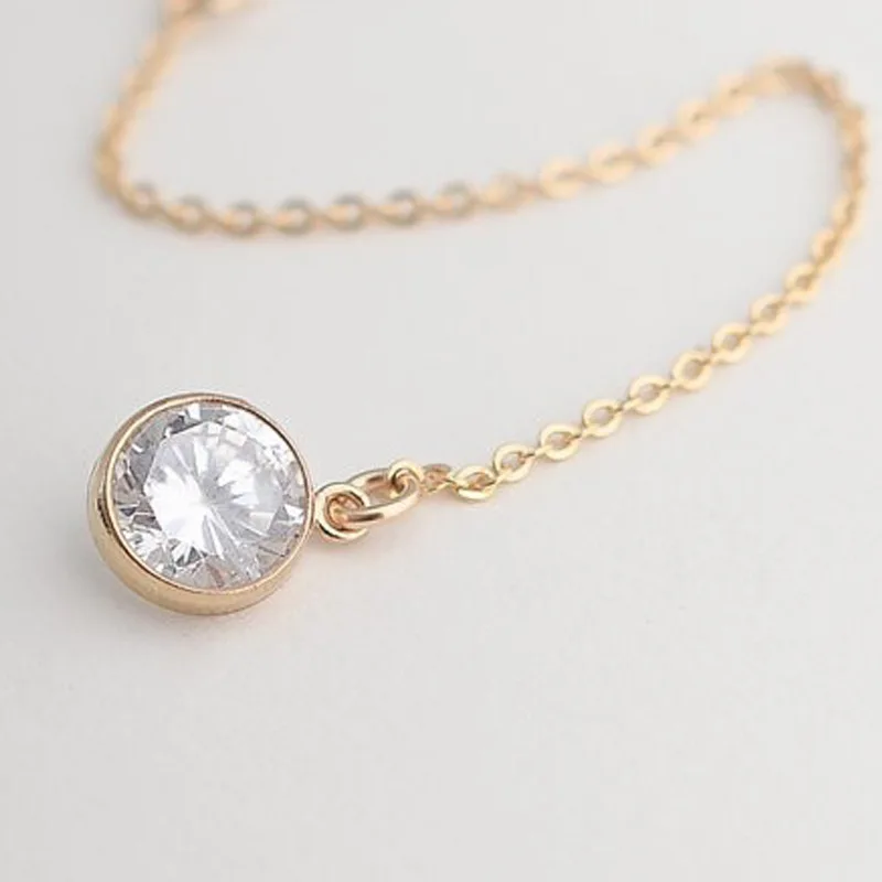 Girl's Popular Retro Alloy Sheet Metal Crystal Jewel Pendeloque Cut Short Clavicle Chain Necklaces &amp Pendants Necklace For Girls |