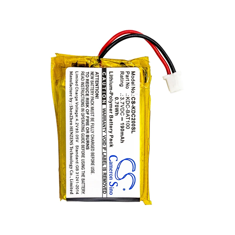 Аккумулятор Cameron Sino 190mah для аккумуляторов KOAMTAC KDC 100 200 02 980 8680 BAT100|Аккумуляторы