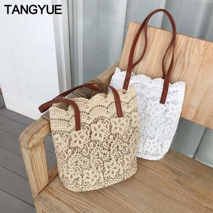 

TANGYUE Ladies HandBag for Woman Shoulder Bag Women's Tote Summer Bag Shopping sac a main Female Beach Bags For Women 2019 Hand
