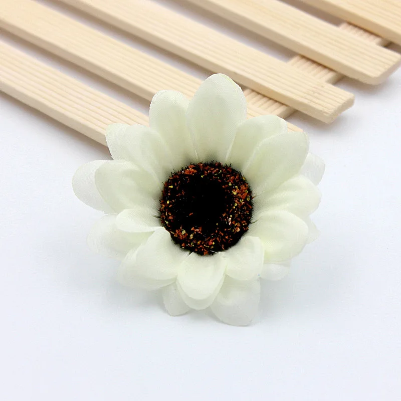 

25PCS 3inch sunflower flowers Silk flowers heads Decoration Hairpin Wreath DIY Accessories Color optional