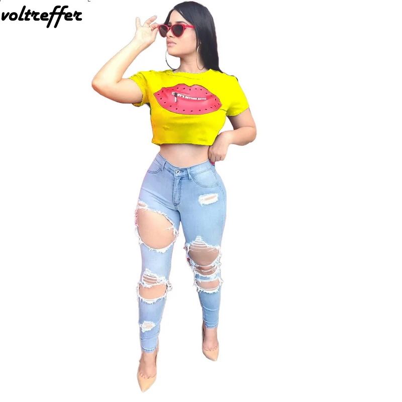 2018 летняя Стильная туника с принтом красных губ для женщин Повседневная