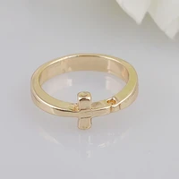charm rings gold plate cross alloy ring