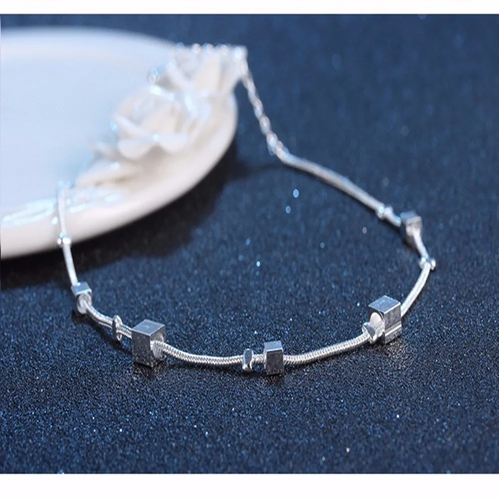Модные дизайнерские простые ножные браслеты на платформе из сплава для женщин и