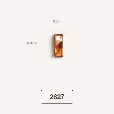 2827 New 10pcs natural amber rhinestone metal nail art jewelry Japanese alloy nail art DIY decoration shining diamond nail accessory - Цвет: 2827