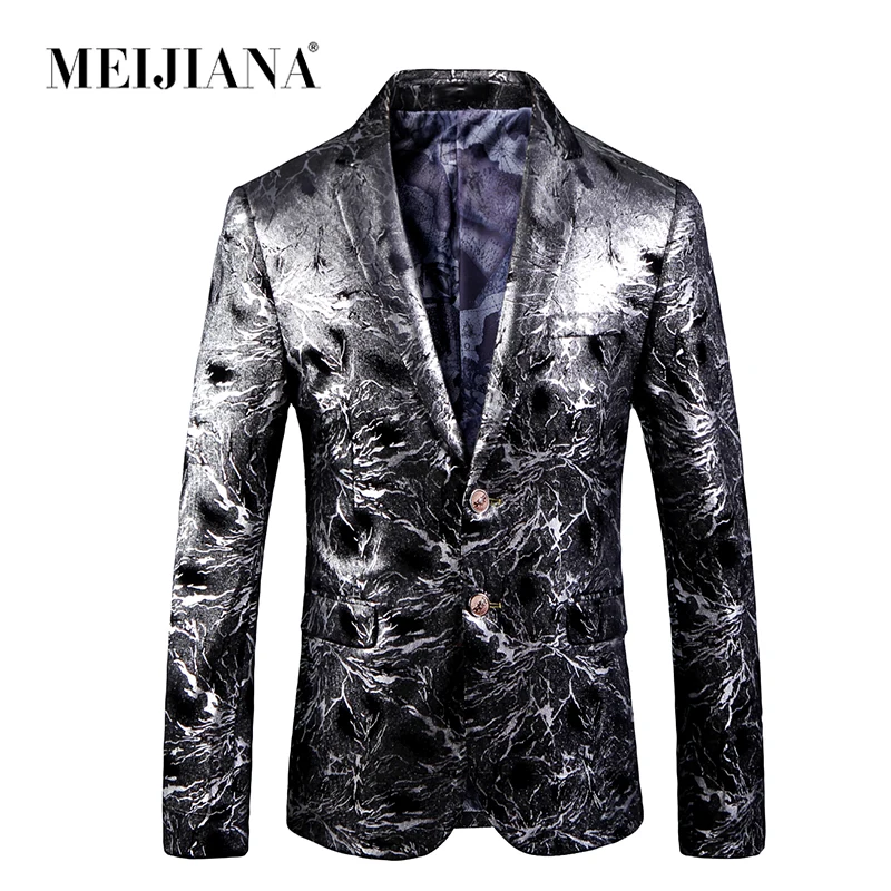 MEIJIANA 2019 Новый Для мужчин вечерние Блейзер сезон весна осень пиджак носить Lightning