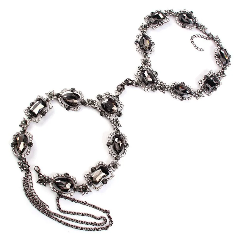 Best lady Big Crystal Gem Boho длинная цепочка для тела высокое качество винтажный макси Bijoux