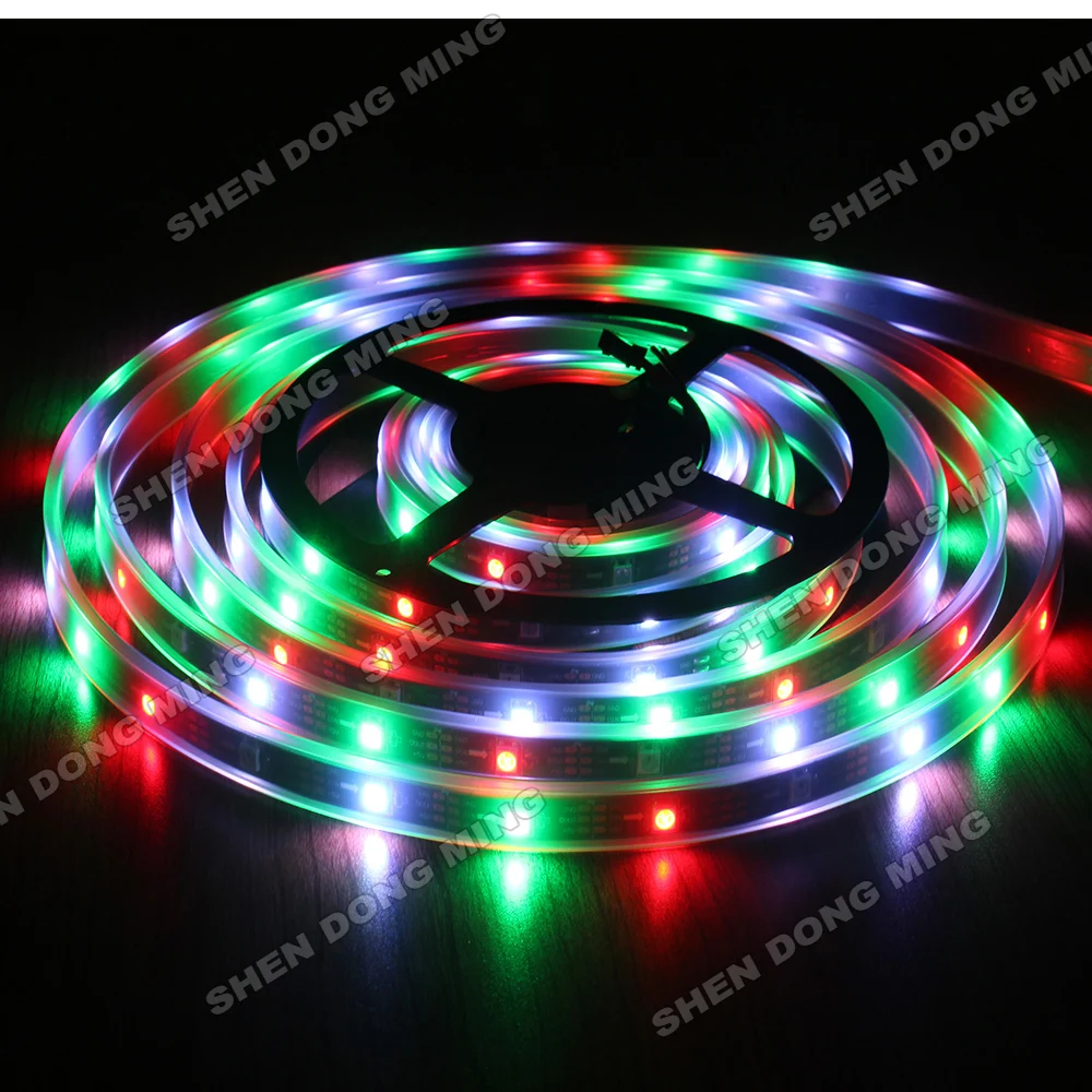100 м Водонепроницаемая IP67 цифровая светодиодная лента pixel SMD 5050 WS2811 60led/m 20IC гибкая