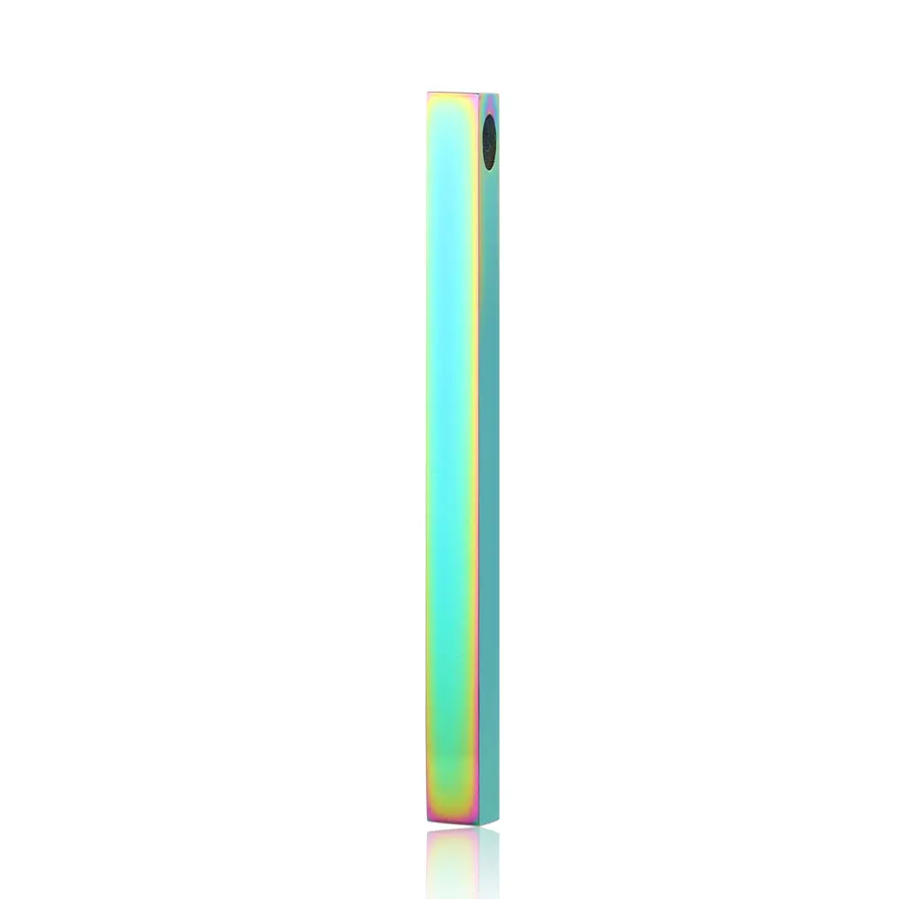 3pcslot 3mm 35-40-45mm Long Blank Vertical Square Bar Pendant Wholesale Real Stainless Steel Bar Pendants for Custom Engrave (art.: 7b2392fe5) - 7b2392fe5