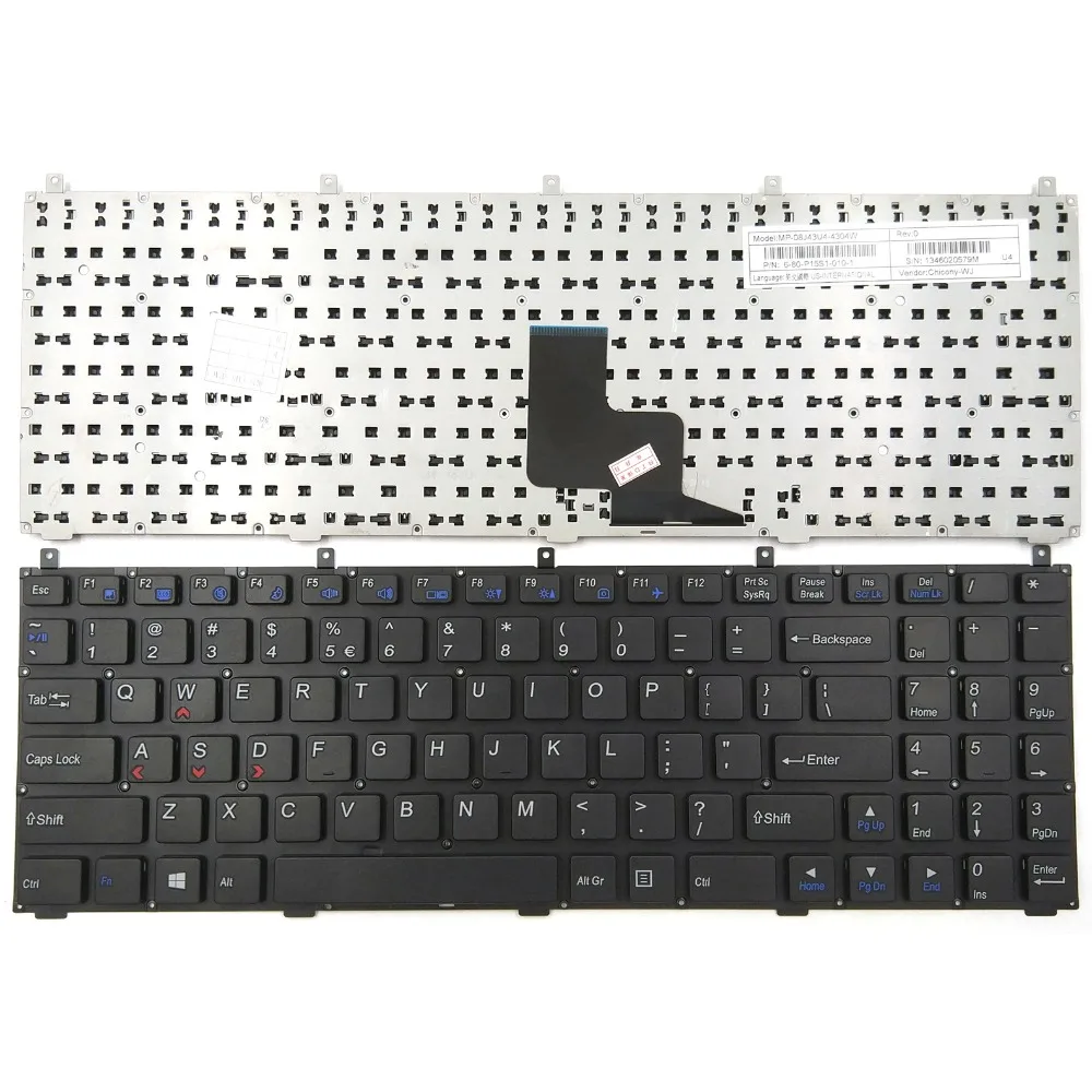 Новая клавиатура для ноутбука Clevo W170ER W170HN W170HR W250H W250HU W250HUQ W251B W251BUQ w251bw W251C W251CUQ W251H |