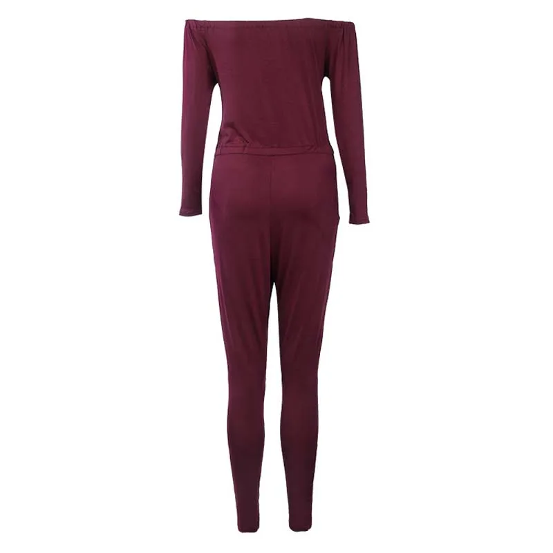 2019 с открытыми плечами комбинезон для женщин отверстие купальник длинные