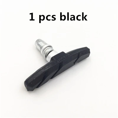 1 pcs black Велосипед высокого качества Велоспорт торможение v-тормоз держатель обувь Резиновые колодки Блоки MTB прочные части горный тормоз для дорожного велосипеда колодки - Цвет: 1 pcs black