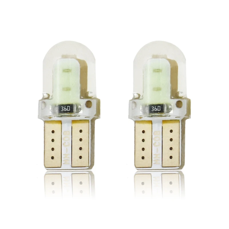 100 шт./лот светодиодный W5W T10 194 12V COB 8SMD силиконовый Стоянкы Автомобилей автомобиля