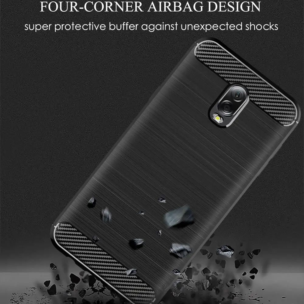 Ultra Thin Cases For samsung Galaxy J8 2018 Duo max Carbon Fiber Cover J7 2017 perx plus pro star top V 2nd gen |