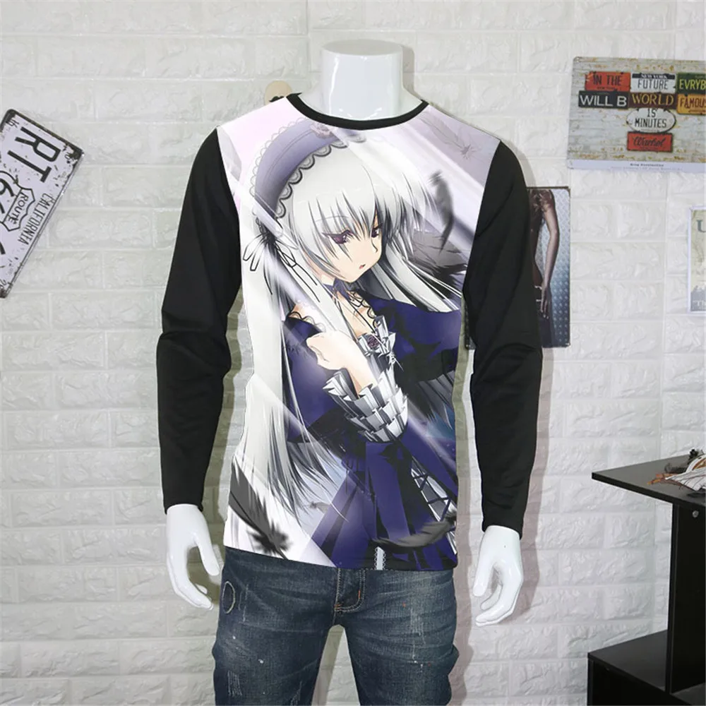 Летняя мужская и женская футболка для косплея Rozen Maiden аниме Suigintou ртутная лампа
