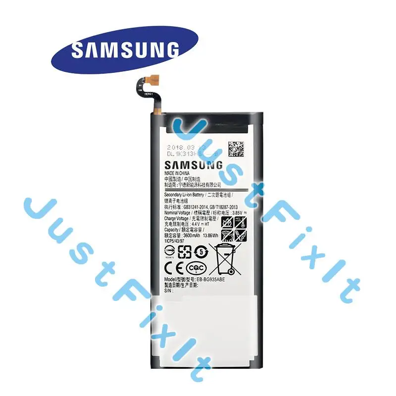 EB BG935ABE оригинальный Батарея для Galaxy S7 край G935 G9350 G935F G935FD G935W8 3600 мА ч|Аккумуляторы