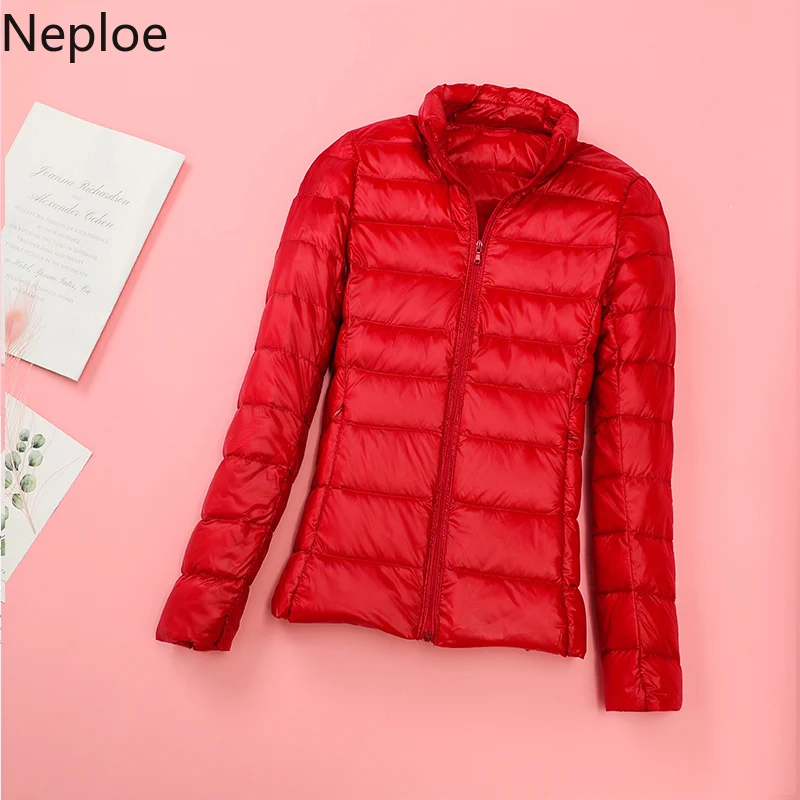 Neploe корейский стоячий воротник обтягивающие Плиссированные пальто сладкий