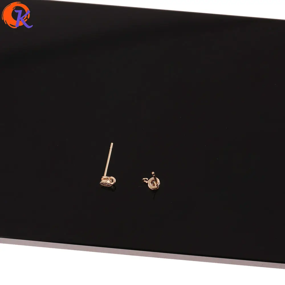 

Cordial Design 50Pcs 4*6MM Jewelry Accessories/Rhinestone Earring Stud/Genuine Gold Plating/DIY Parts/Hand Made/Earring Findings