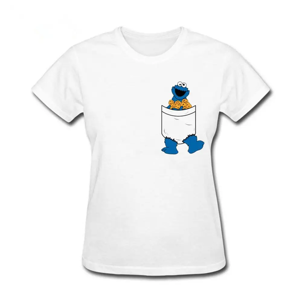 Футболка для женщин с коротким рукавом и карманом печенья|Футболки| |