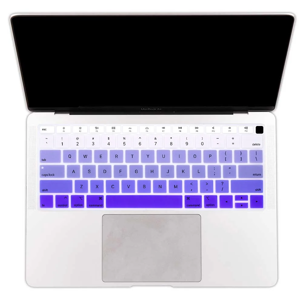 Redlai Englsih градиент Цвет силиконовый чехол кожи для нового Macbook Air 13," A1932 с retina Дисплей& Touch ID