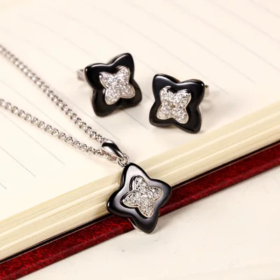 Funmor ожерелье на каждый день серьги ювелирный набор растения аксессуары