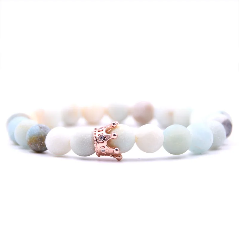 8 мм простой стиль натуральный Amazon Stone браслеты Высокое качество 4 вида цветов