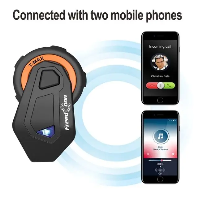 2 шт./лот Full Deplux Bluetooth Интерком мотоцикл BT мотор езда система T MAX|Наушники для