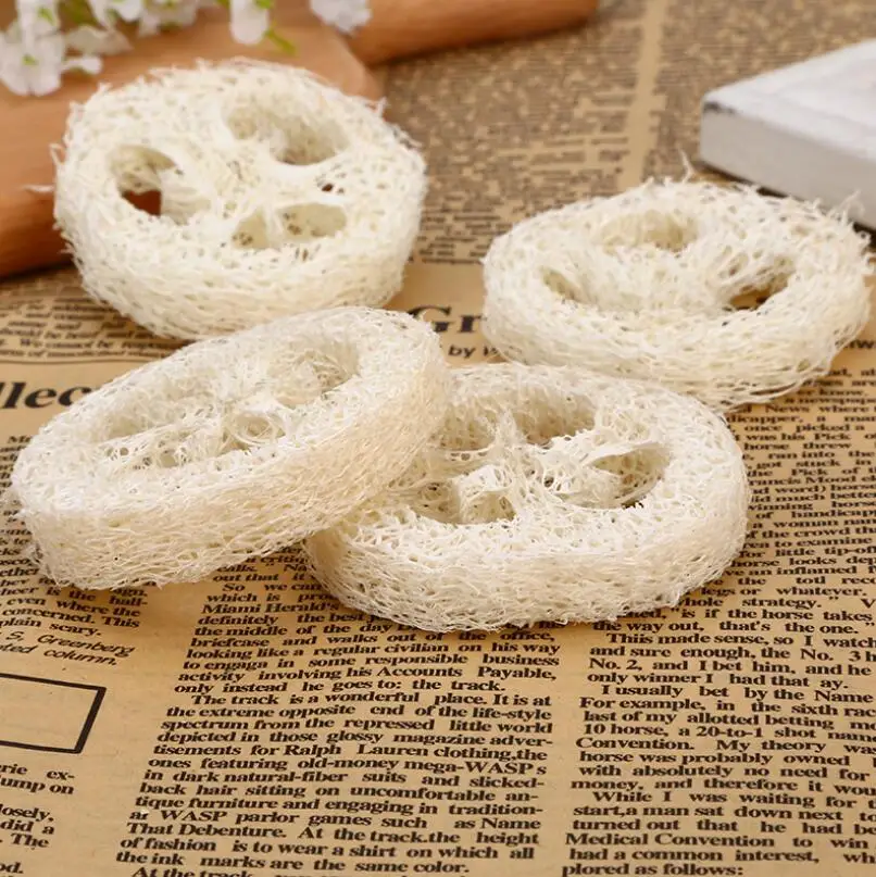 

7cm Natural Loofah Slices Handmade DIY Loofah Soap Tools Cleaner Sponge Scrubber Facial Soap Holder LX5781
