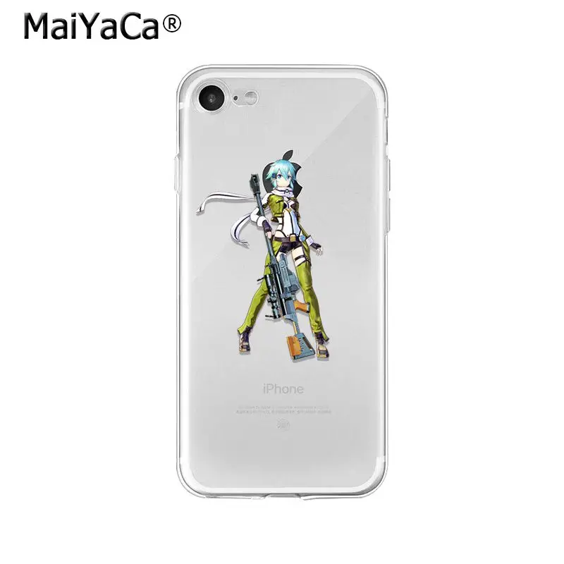 MaiYaCa аниме меч искусство онлайн ТПУ мягкий чехол для телефона Apple iPhone 8 7 6 6S Plus X XS MAX