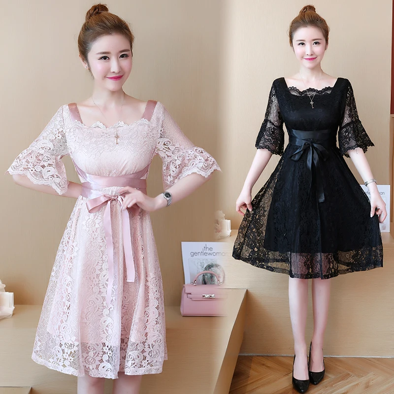 5XL винтажное кружевное платье для женщин 2019 летние новые женские платья с