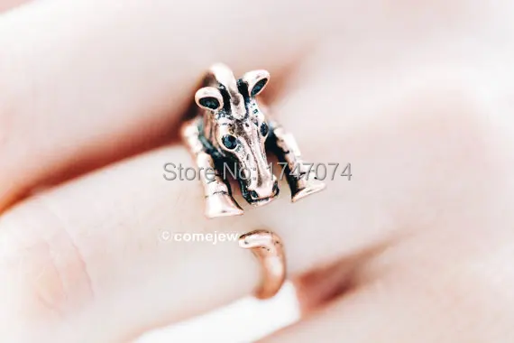 Горячая Распродажа регулируемый в ретро-стиле с рисунками животных зебры кольцо