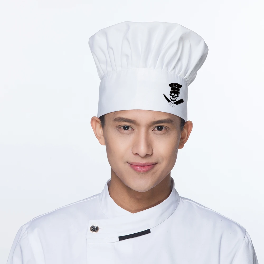 2021 череп печати колпак шеф повара официанта официантка Ресторан Кухня работы