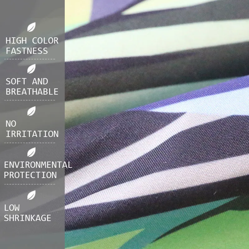 3Pcs/Set Plant Leaves Comforter Bedding Set Monstera Printed White Bed Duvet Covers Sheet Home Textile Bedclothes | Дом и сад