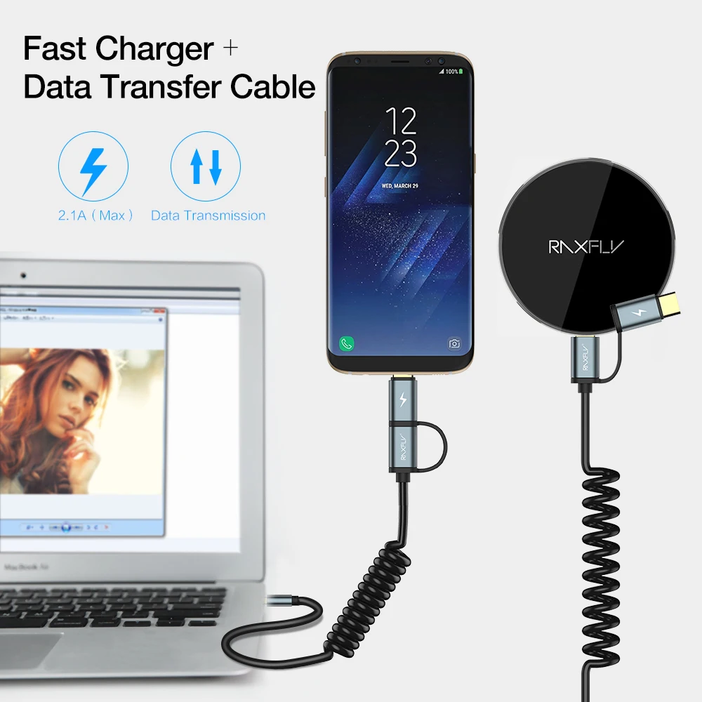 Кабель Micro USB RAXFLY для Redmi Note 5 Pro быстрой зарядки Type C Samsung Galaxy S9 шнур Oneplus 5t Nokia 8|Кабели