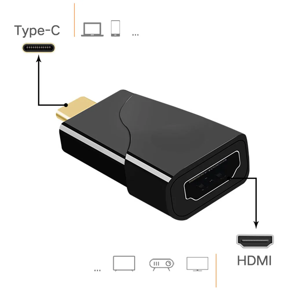 Пластиковый Портативный прочный быстрый видео конвертер usb адаптер C к HDMI HD