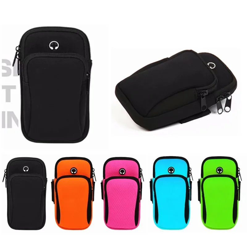 

Universal outdoor waterproof headphone hole wrist arm bag Gym Sport Armband for Accessories Running for iPhone6 7 XS huawei 6"