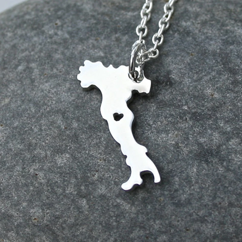 2017 модное ожерелье с подвеской в виде итальянской карты | Украшения и аксессуары