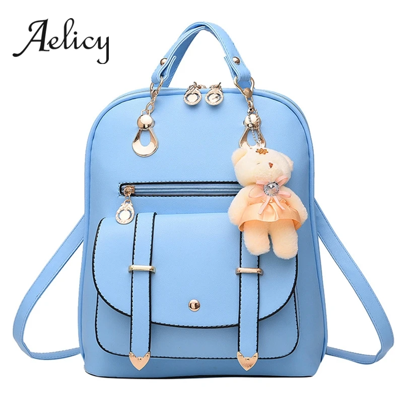 Женские кожаные рюкзаки Aelicy 2019 модная женская сумка на плечо для кукол Женский