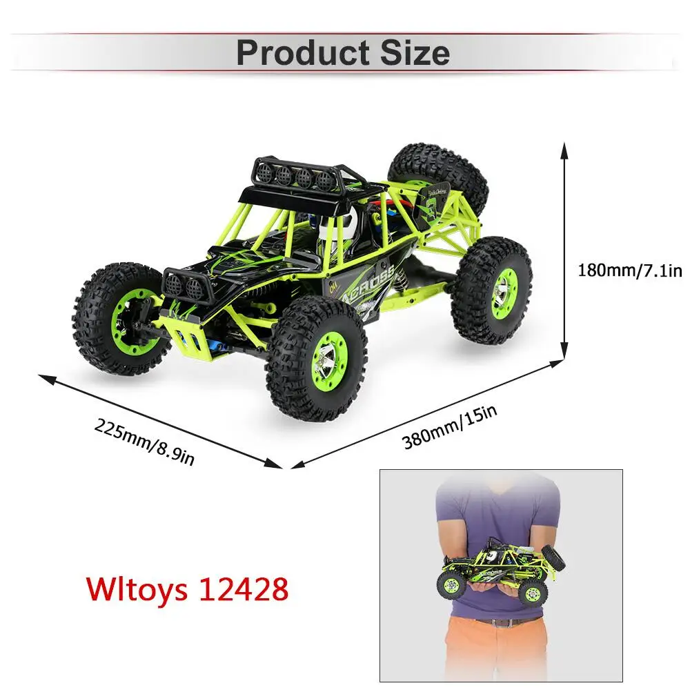 Wltoys 12428 1/12 RC автомобилей 50 км/ч высокая скорость автомобиль для восхождения