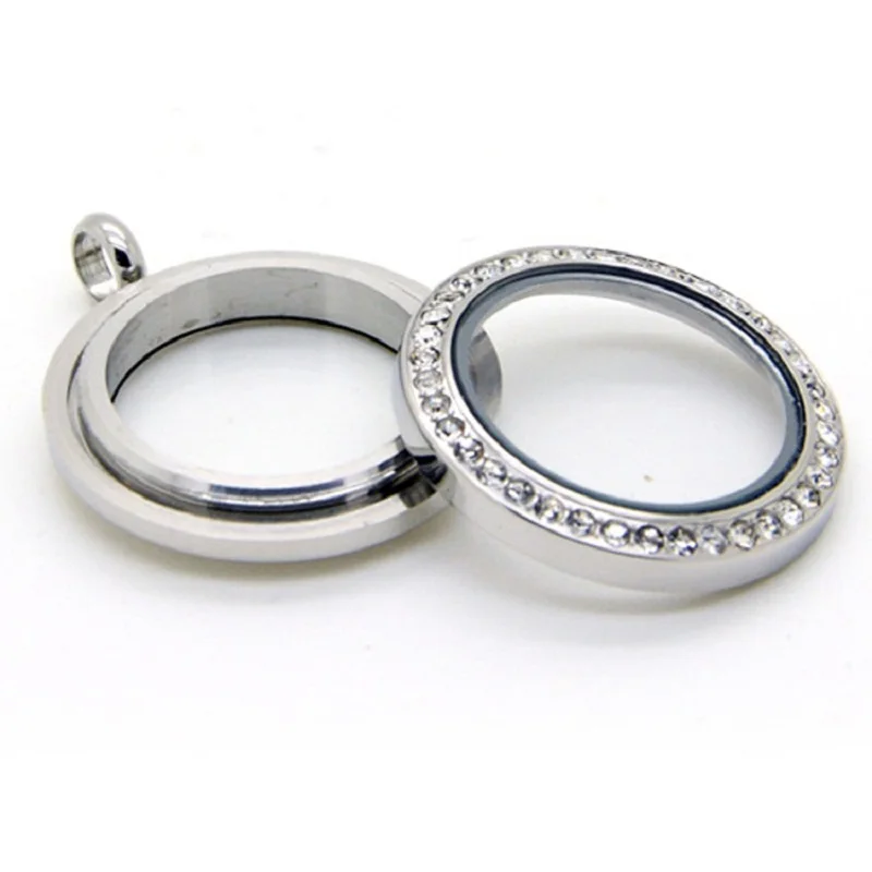 Серебряный медальон из нержавеющей стали 30 мм плавающий кулон винт крученый